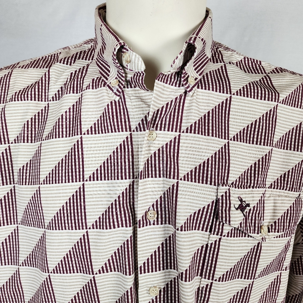 Lost Roo by Roper Triangle Pattern Western Shirt (XL) - Picture 4 of 9